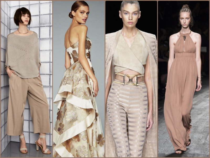 Trendfarben Beige aktuelle Modetrends 2016 beige Kleider