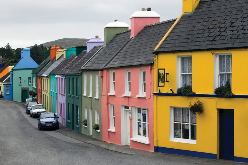Wandfarben Ideen Hausfassade streichen farbige Häuser