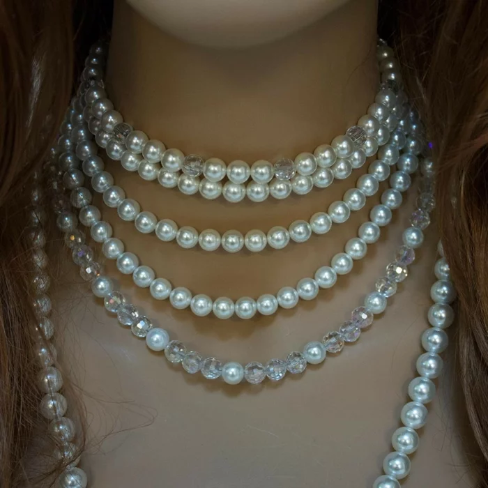 aktuelle modetrends schmuck frauen perlen halskette