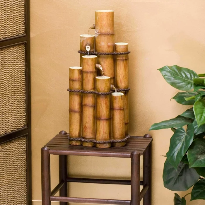 Bambusmöbel und Accessoires bambus deko deko aus bambus wanddeko windspiel bambus brunnen