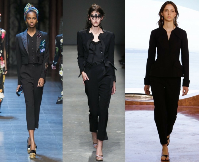 business-anzüge damen 2016 fashion frauenmode schwarze office kleidung klassisches design