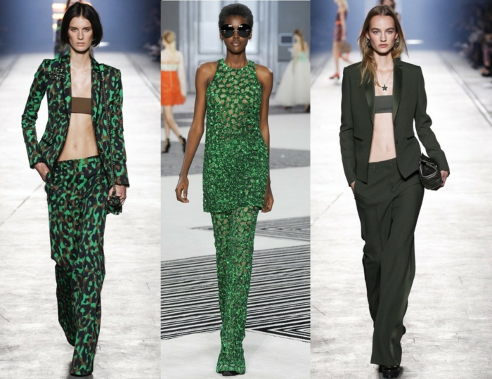 business anzüge damen 2016 haute couture grüne farben military style