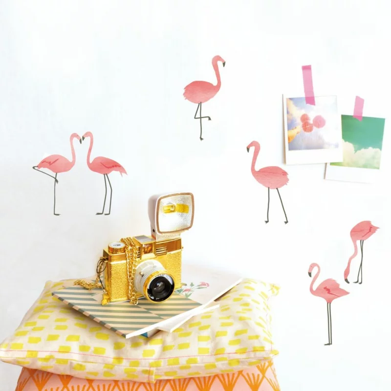 coole Wandtattoos Wohnzimmerdeko Flamingo Wandsticker