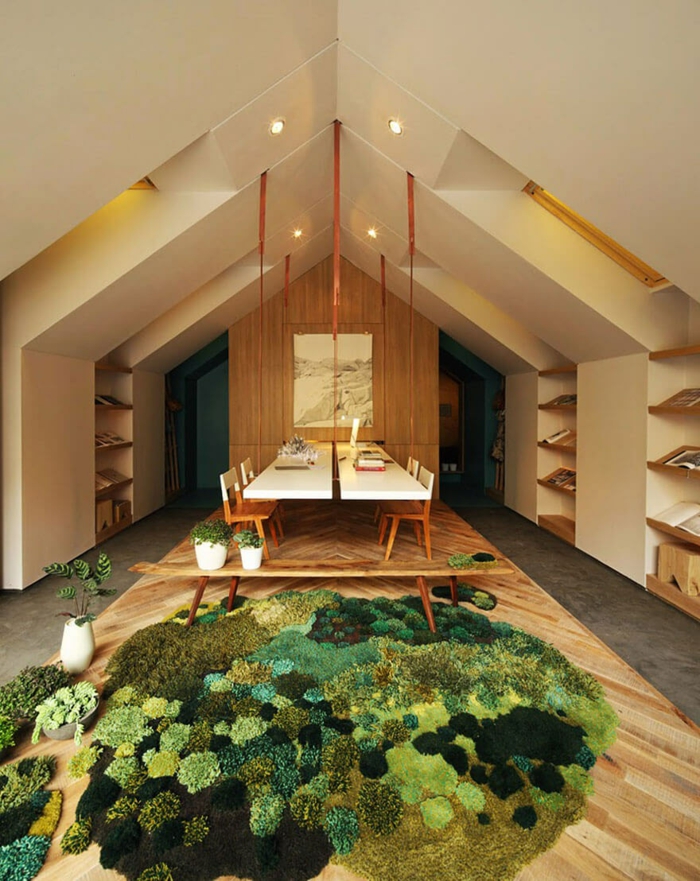 designer teppich indoor garten natur look wiese wald teppichboden teppichläufer