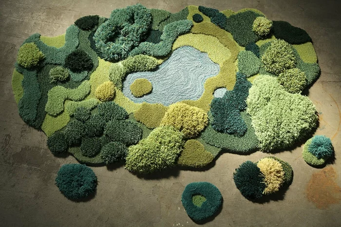 designer teppich indoor garten park naturlandschaft teppichläufer teppichboden