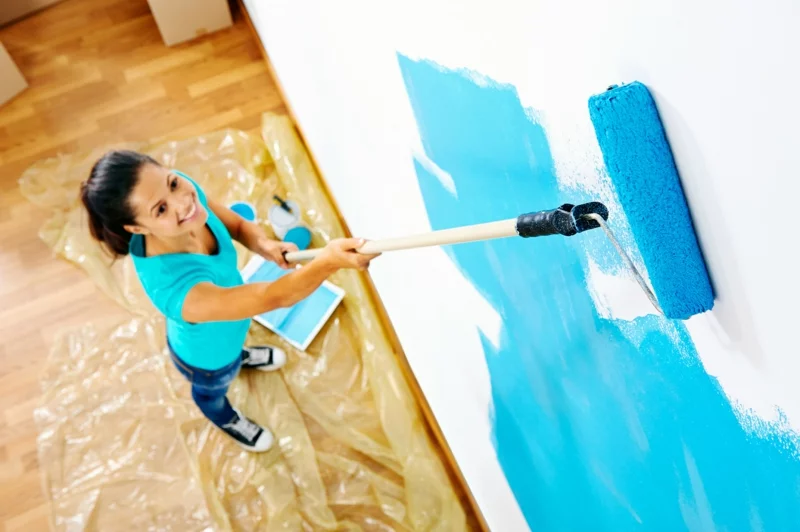 entspannende Wandfarben Ideen blaue Wände streichen Farbideen