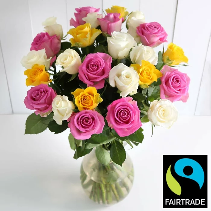fairtrade produkte einkaufen fair gehandelte rosen flo siegel