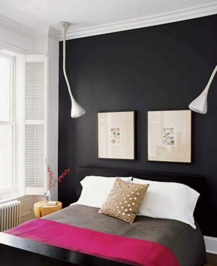 farbgestaltung-schlafzimmer-wandgestaltung-wanddesign-schwarz