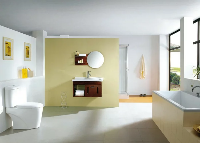 farbgestaltung wohnzimmer wandgestaltung wanddesign badezimmer