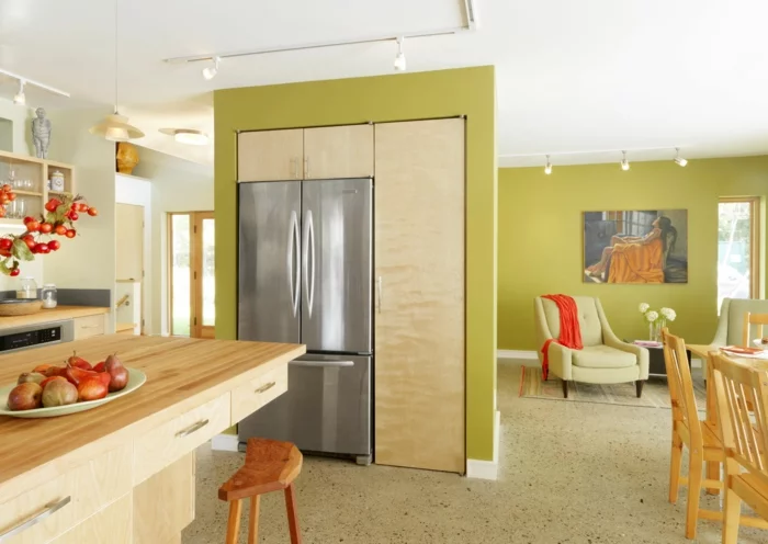 farbgestaltung wohnzimmer wandgestaltung wanddesign olive