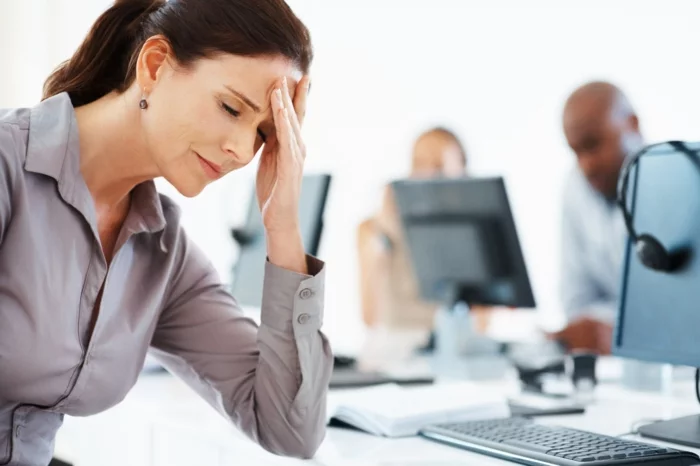 gesund zunehmen müde frau arbeit stress