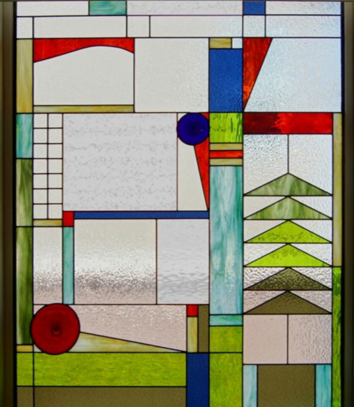 glas bemalen vitragen fenster moderne designs grün