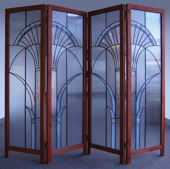 glas bemalen vitragen fenster moderne designs spanische wand