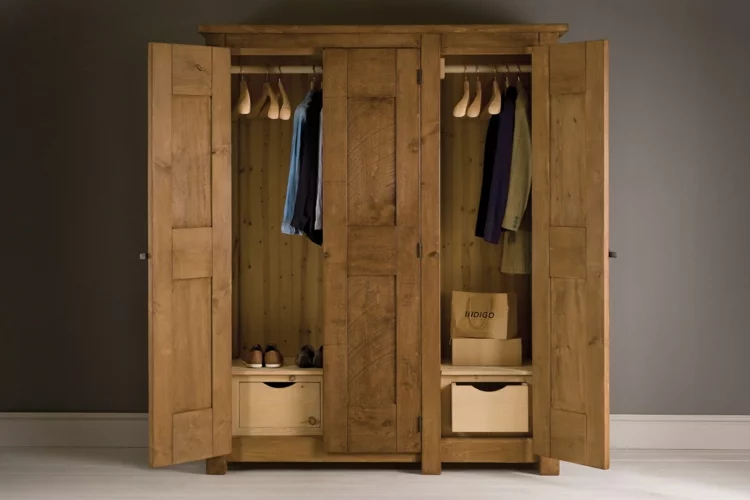 moderne Garderoben Holz Kleiderschrank Stauraum schaffen