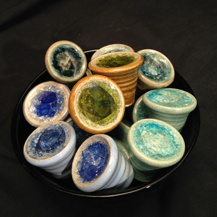 möbelknöpfe porzellan schubladengriffe schrankkoepfe bernstein edelsteine keramik palomapottery