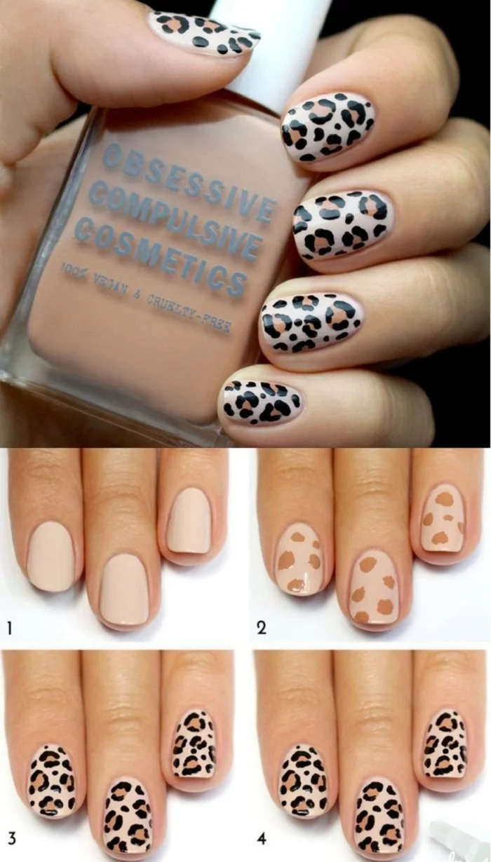 nageldesigns fingernägel design nailart leoparden prints selber machen nagellack
