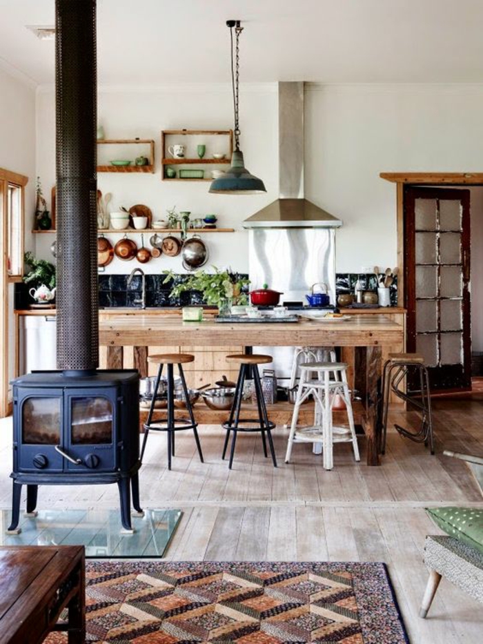 offene Küche Ideen Küchenbilder Küchenmöbel aus Holz