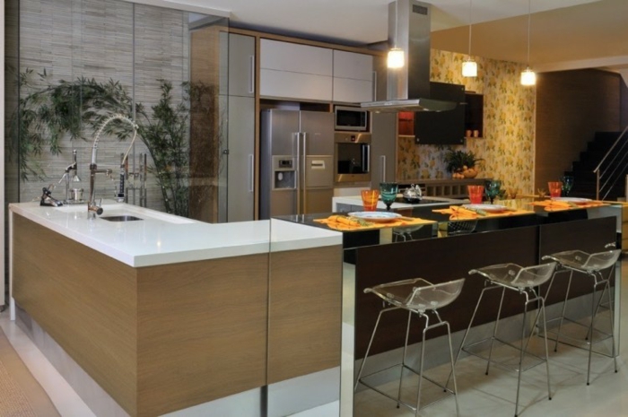 offene Küche Ideen Küchenbilder moderne Küche mit Essbereich