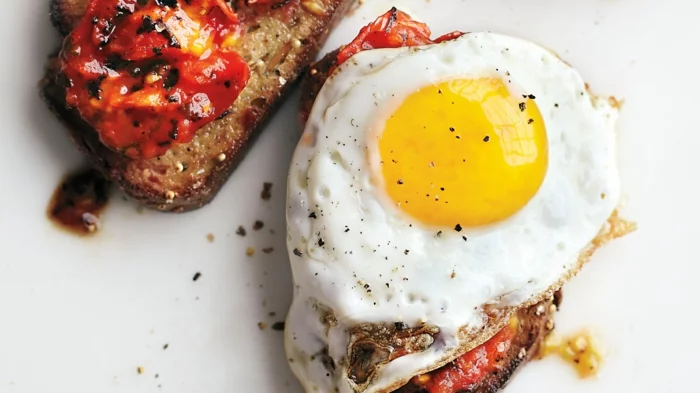 schnelles essen schnelles gesundes essen ei aufm toast
