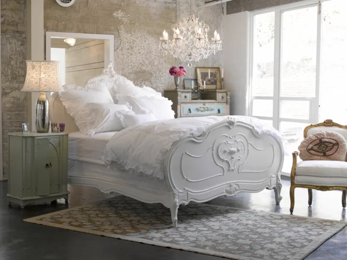shabby chic kommode anrichte pastellgrün vintage stil romantisches schlafzimmer