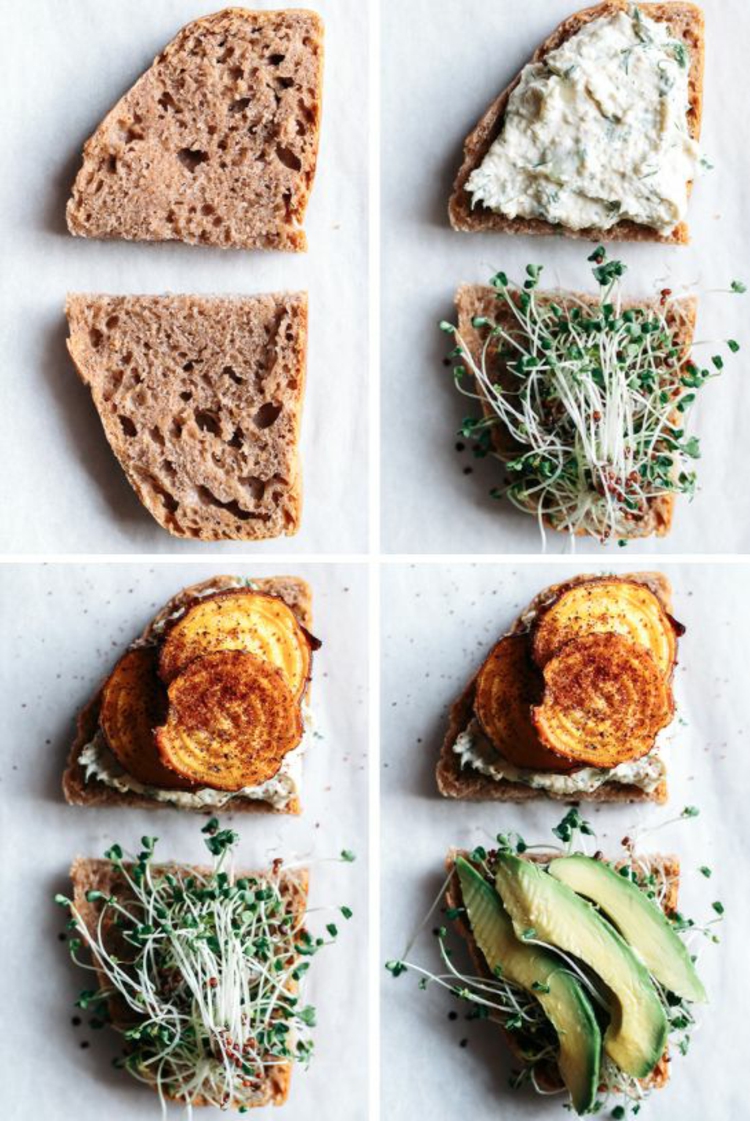 Brot mit Rote Beete Sprossen gesunde Ernährung Tipps