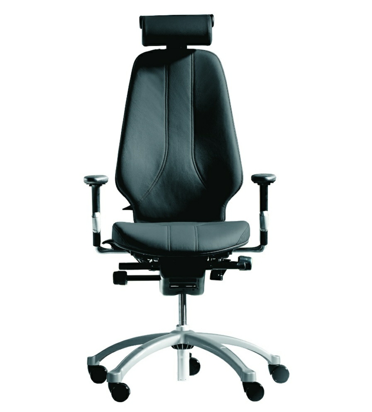 Büromöbel ergonomische Stühle Leder Bürostuhl schwarz