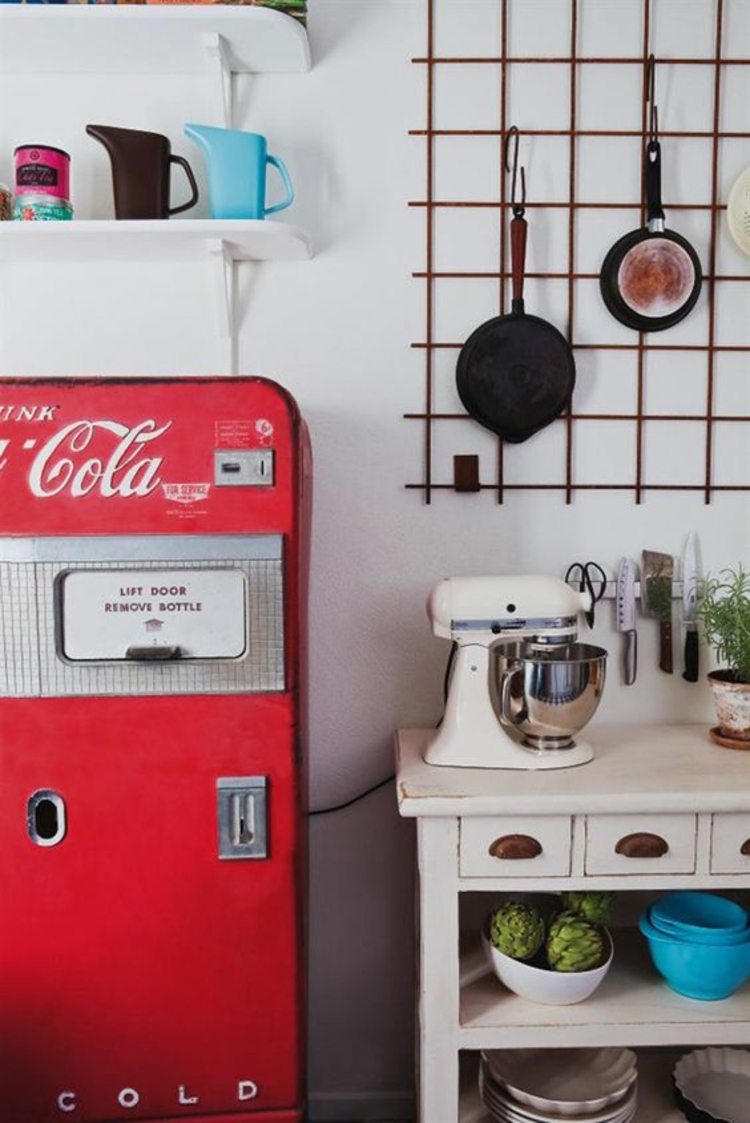 Coca Cola Kühlschränke retro rot Küchngestaltung