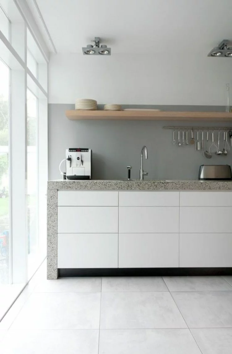 Granitarbeitsplatten Vorteile minimalistische Küchengestaltung Ideen