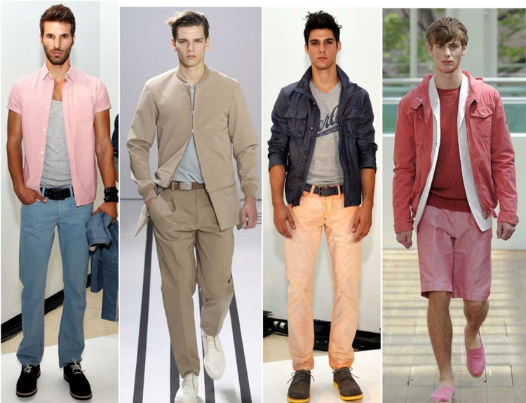 Herrenhosen 2016 Trends pastelfarben moderne Hosen Männer