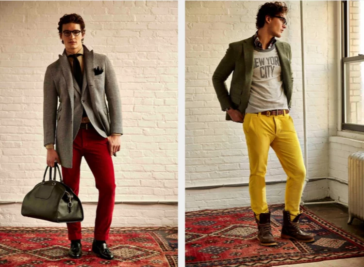 Herrenhosen Trends warme Farben moderne Hosen