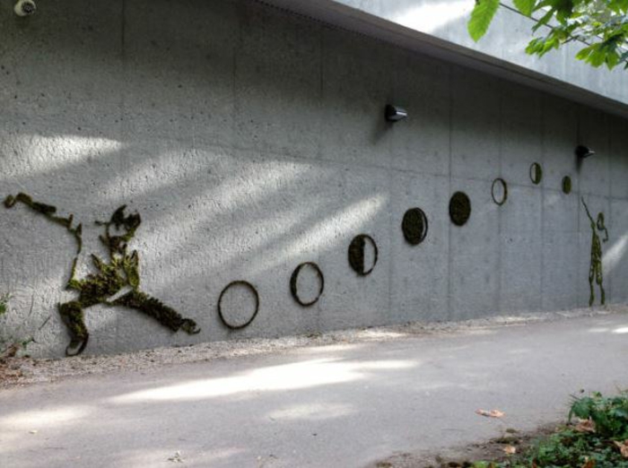 Moos Graffiti streetart künstler ornament gebilde