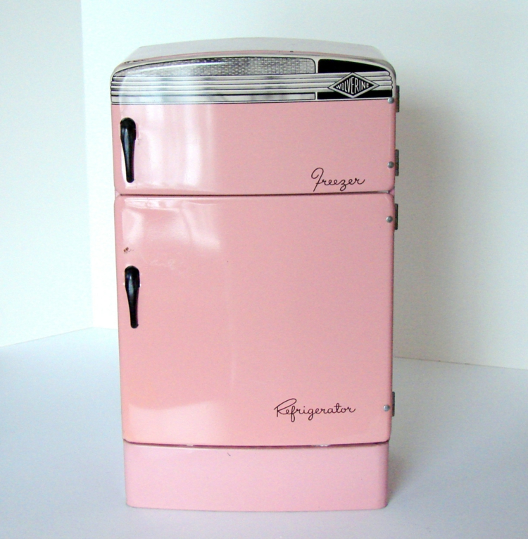 Retro Kühlschränke rosa klein Küchengestaltung Ideen