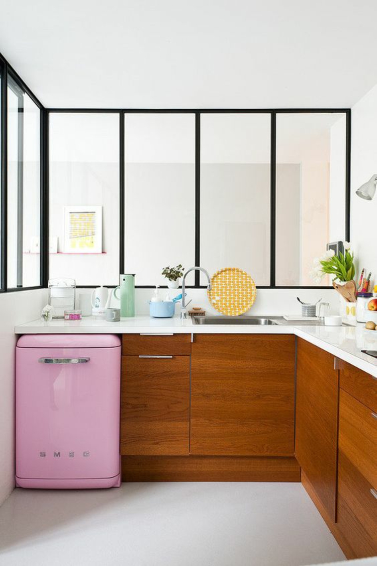 Retro Kühlschränke smeg Retro Kühlschrank rosa klein Küchenunterschränke