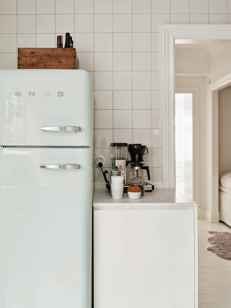 Retro amerikanische Kühlschränke SMEG Kühlschrank weiß