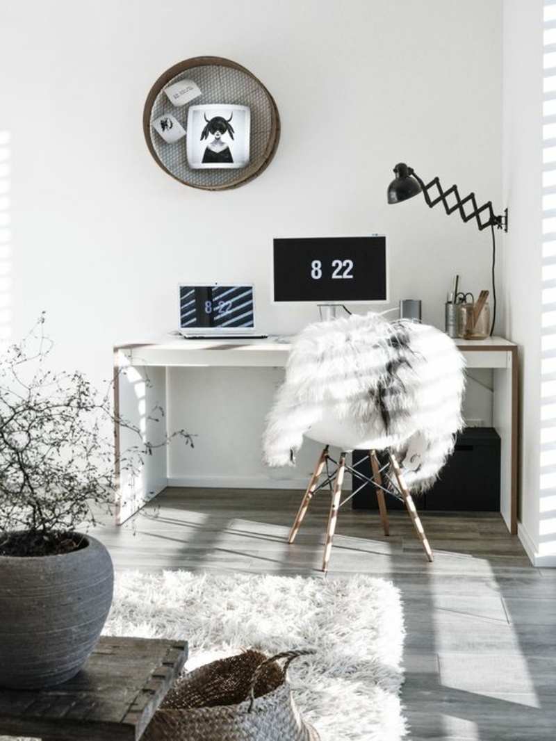 Wohnung skandinavisch einrichten Home Office Möbel