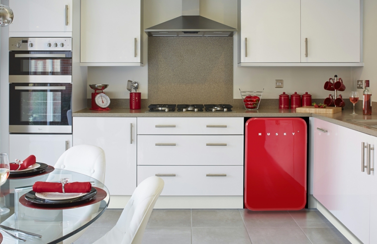 amerikanische Kühlschränke Husky Red retro Kühlschrank rot