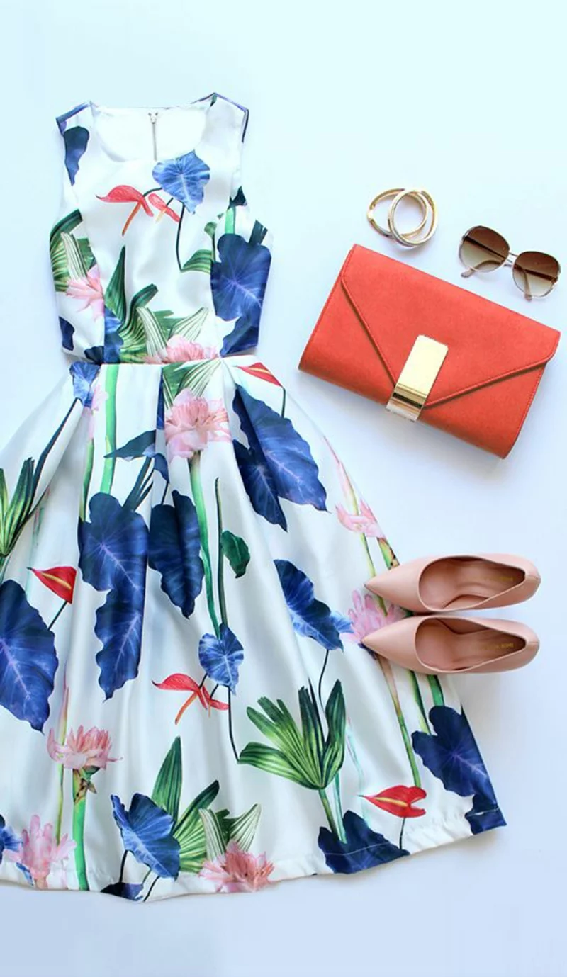 festliche Sommerkleider Damen Blumenkleider Trends