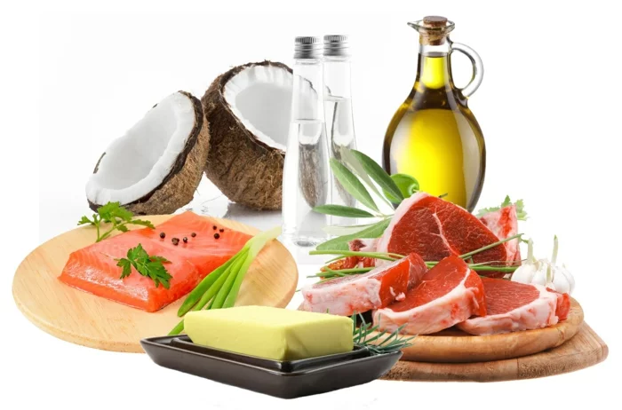 gesunde fette omega 3 fettsäuren rotes fleisch kokosnuss olivenöl butter lachs