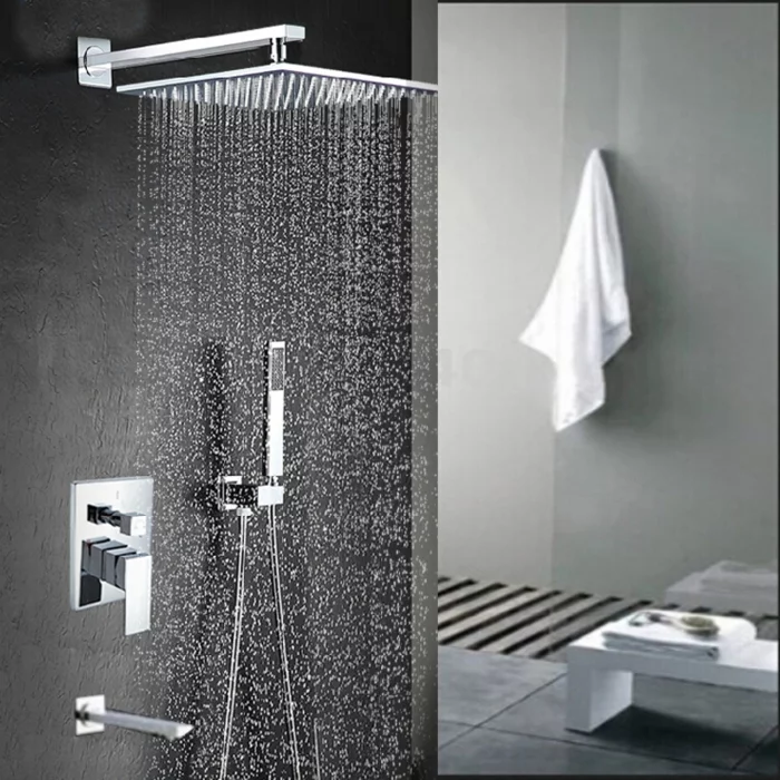 kleines bad einrichten regendusche duschsystem modernes duschen