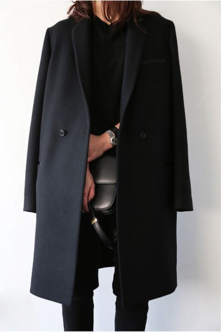 moderne Damenmantel aktuelle Trendfarben Damenmantel schwarz
