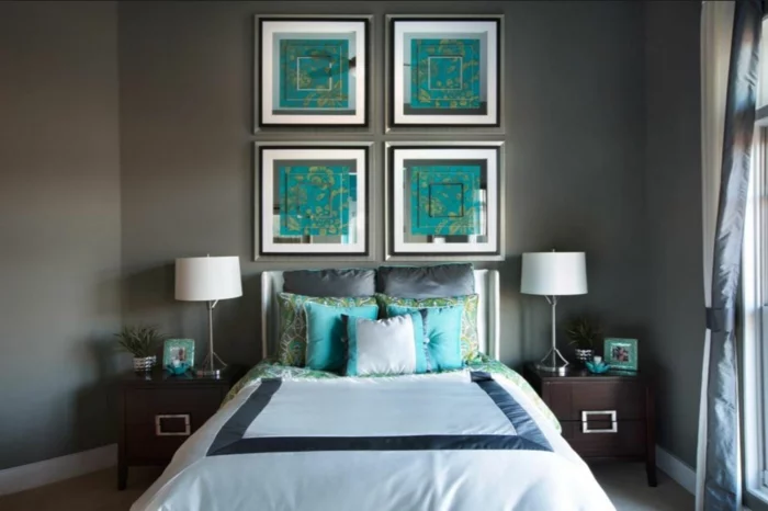 schlafzimmer einrichten einrichtungsbeispiele wohnideen aquamarine