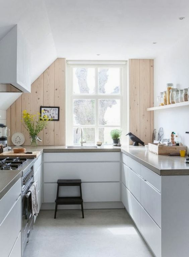 skandinavisch wohnen Einrichtungsbeispiele kleine Küche gestalten