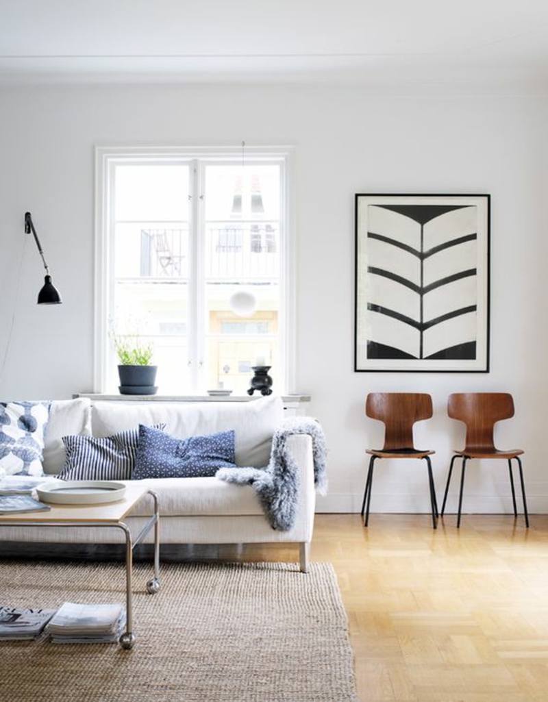 skandinavisches Design Einrichtungsbeispiele klassische Stühle