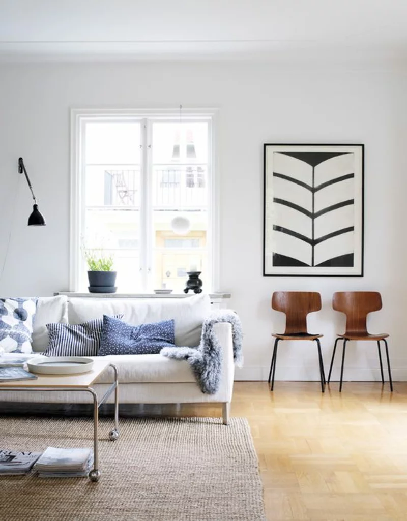 skandinavisches Design Einrichtungsbeispiele klassische Stühle