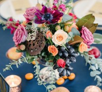 Tischdeko in Blau für Hochzeiten, Jubiläen und andere festliche Anlässe