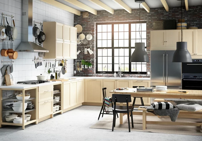 Küchenplanung Ikea Küchen creme baige