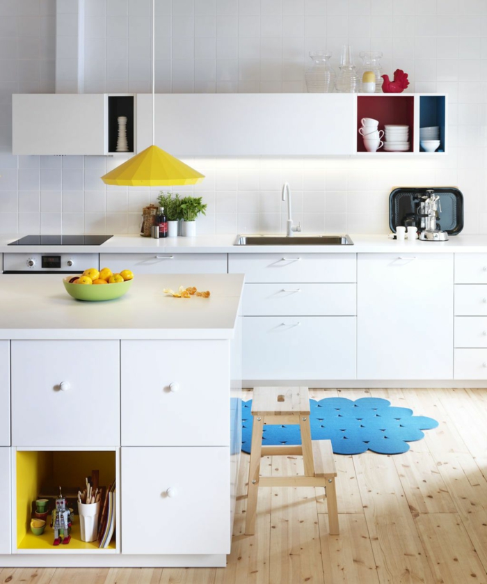 Küchenplanung Ikea Küchen holz weiss moderngelb