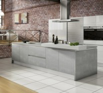 Küchentrends Stein, Beton und Metall