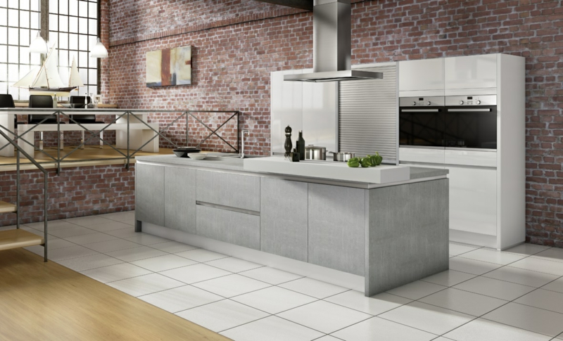 Küchentrends Stein Beton und Metall Kücheninsel Beton Küchengestaltung