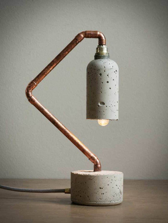 Lampen selber machen DIY Lampen aus Beton und Röhren